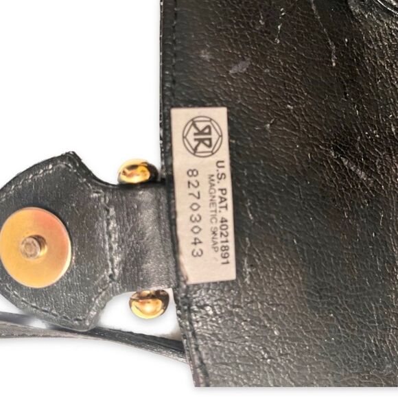 Vintage Furla  Black Leather Crossbody Bag with Gold Hardware - Picture 5 of 7